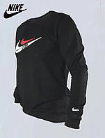 Чоловічий брендовий світшот NIKE весняний осінній чорний Туреччина. Кофти світшоти Найк. Чоловічий одяг