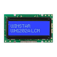 WH1202A-TMI-CT Тип: LCD, символьный, Контроллер: S6B0066U, Текст: 12, 2 симв, Технология: STN, Подсветка: LED,