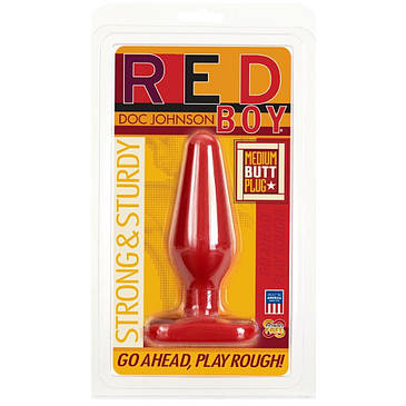 Анальна пробка Doc Johnson Red Boy - Medium 5.5 Inch, макс. діаметр 4 см, фото 3