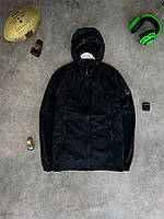 Мужская ветровка C.P. Company черная весенняя осенняя Куртка Си Пи Компани из плащевки