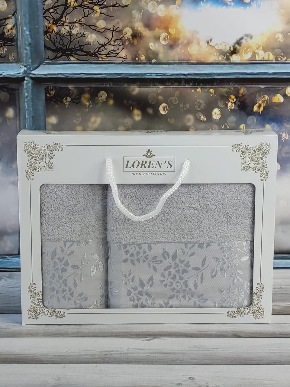 Mame romaska gri набір 2в1 бавовняні рушники. Туреччина., фото 1