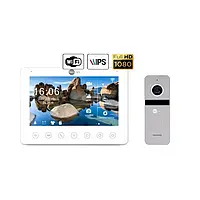 WI FI Комплект видеодомофона NeoKIT HD+ WF Silver (OMEGA+ HD WF/SOLO FHD Silver)
