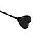Шльопалка-сердечко Liebe Seele Black Organosilicon Riding Crop, екошкіра, фото 5