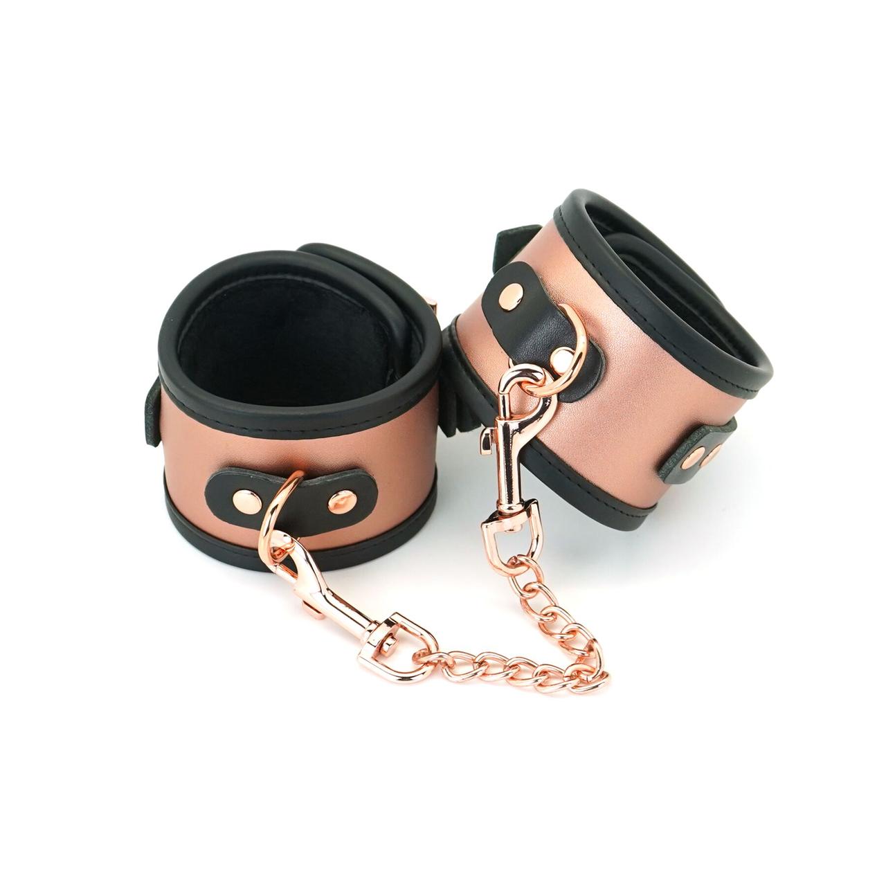 Поножі Liebe Seele Rose Gold Memory Ankle Cuffs, натуральна шкіра, рожеве золото, фото 1