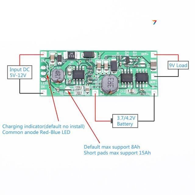 UPS Voltage Converter Module 9V Плата для збирання мініатюрного джерела безперебійного живлення на основі