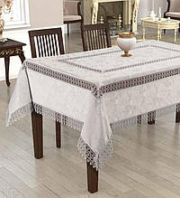 Tropik Home FRINGED AGK 243. Скатертина 160x200 POLYESTER MASA JAKARD PANO