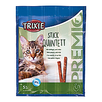 Лакомство для кошек Trixie Premio Quadro-Sticks домашняя птица/печень 5 шт х 5 г