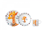 Набір дитячого столового посуду 3 предмети Pretty Giraffe Limited Edition YF6025