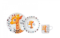 Набор детской столовой посуды 3 предмета Pretty Giraffe Limited Edition YF6025