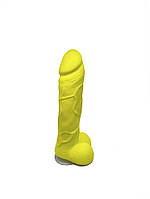 Крафтове мило-член із присоскою Чистій Кайф Yellow size L, натуральне