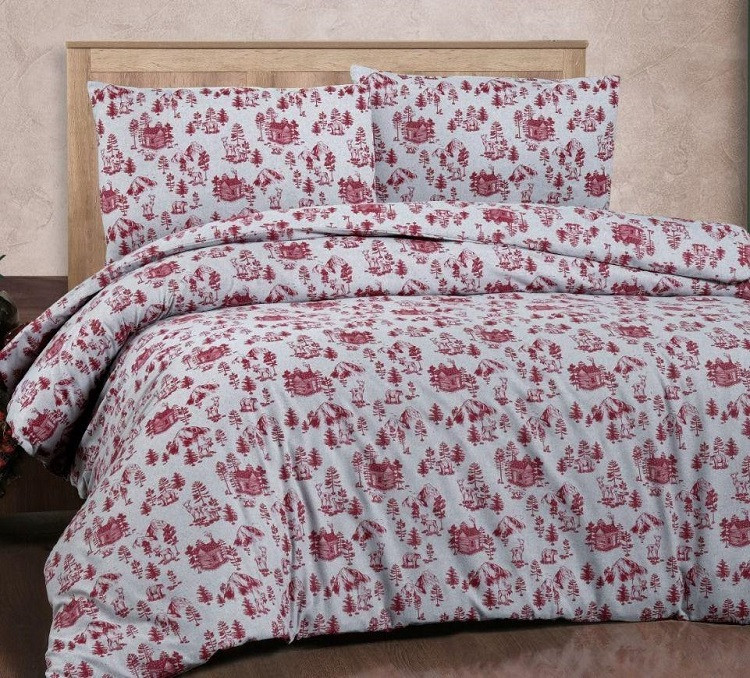 41849 фланелева постіль, євро розмір. Cotton collection Туреччина