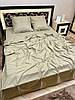 Двоспальне постільна білизна сатин двуспалка оливкове, фото 9