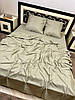 Двоспальне постільна білизна сатин двуспалка оливкове, фото 10