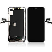 Дисплей iPhone X в сборе с сенсором и рамкой black (HeX Hard new OLED)