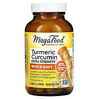 Сила куркуми для всього організму, Turmeric Strength for Whole Body, MegaFood, 90 таблеток