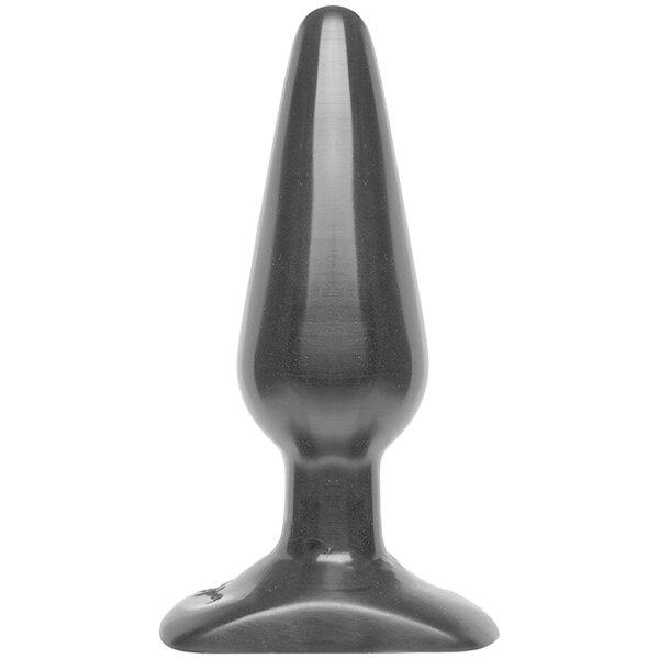 Анальна пробка Doc Johnson Smooth Classic Medium - Black, макс. діаметр 3,8см