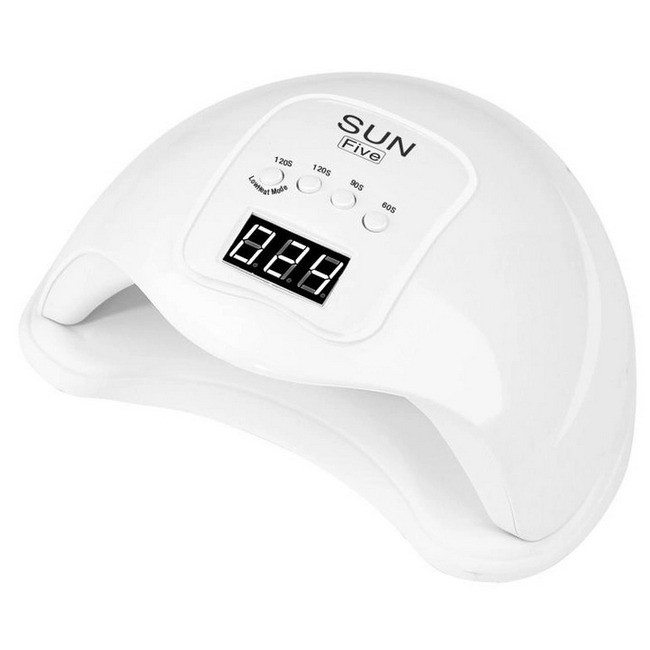 UV/LED лампа для гель лаків акумуляторна Sun FIVE 7033 48W White N