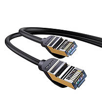 Мережевий кабель RJ45 Baseus WKJS010701 круглий 10 м Black N, фото 5
