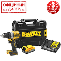 Аккумуляторная дрель-шуруповёрт бесщёточная DeWALT DCD800E1T (18 В, АКБ 1.7 Ач, ЗУ, Кейс, 90 Нм, 2 скорости)