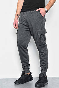 Спортивні штани чоловічі темно-сірого кольору 172432P