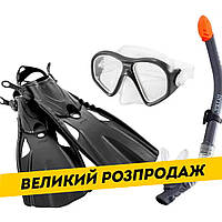 Набор для подводного плавания (маска, трубка, ласты L(26-29см)) Intex 55657