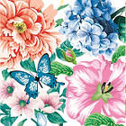 Серветка Luxy 33*33 3шар  піони  18шт/уп