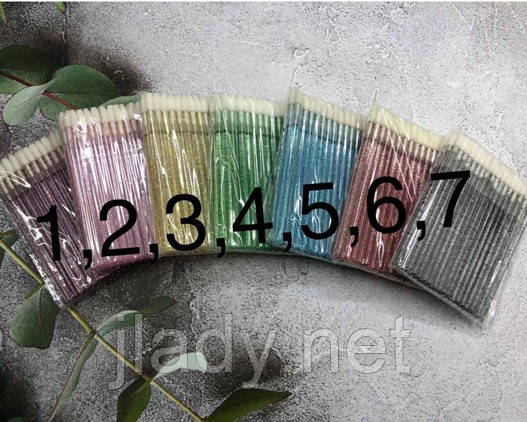 Аплікатор — макробраші, блискучі (Пакет 50 шт.) Оптом.