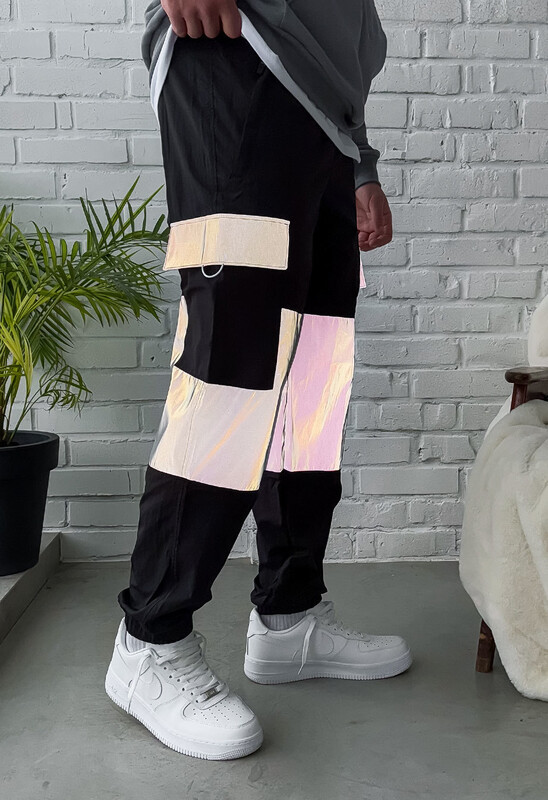 Молодіжні штани із вставками Staff st black reflective