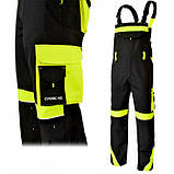 Напівкомбінезон чоловічий робочий, спецодяг роба захисна чорна, спецівка повсякденна, польша, фото 2