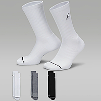 Носки баскетбольные Jordan Everyday Crew Socks для спорта и на каждый день 3 пары (DX9632-914)