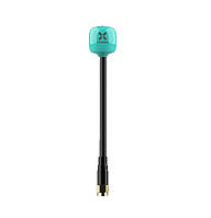 Антенна RHCP 5.8G FOXEER Lolipop V4+ Plus 100mm 2.6Dbi, SMA-Male прямой, голубая, для FPV дронов