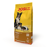 Сухой корм Josera JosiDog Family для щенков, беременных и кормящих самок, домашняя птица и зеленые мидии 15кг