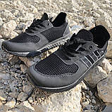 Чоловічі кросівки літо чорний 46 розмір. Кросівки сітка сіточка чоловічі. HU-306 Колір: чорний, фото 9