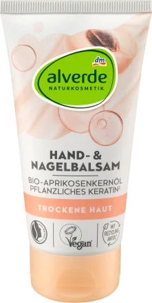 Alverde Hand- und Nagelbalsam Bio-Aprikosenkernöl & Pflanzliches Keratin Бальзам для рук і нігтів 75 мл