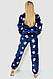 Піжама жіноча плюшева, колір синій, 102R5241, фото 4