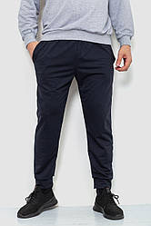 Спорт штани чоловічі двонитка, колір темно-синій, 241R8005