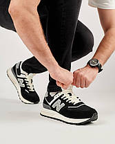 Чоловічі кросівки New Balance Classic Black White Gray Взуття Нью Беланс Классік замша текстиль демісезон, фото 4