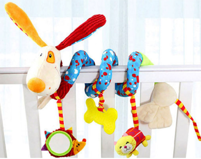 Розвивальна музична м'яка іграшка спіраль 032-28A Песик, фото 1