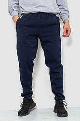Спорт штани чоловічі на флісі, колір темно-синій, 244R4188