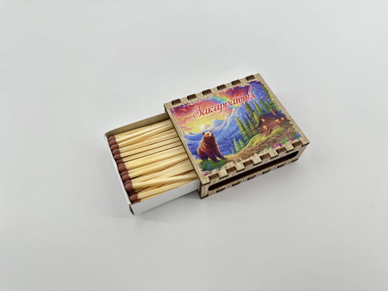 Сірники з друком. Закарпаття. 6,7х6см