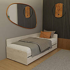 Односпальне ліжко з шухлядами Соната-800 Крафт білий, фото 3