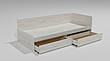 Односпальне ліжко з шухлядами Соната-800 Крафт білий, фото 2