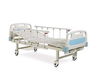 Ліжко КФМ-4 медичне функціональне чотирисекційне з огорожами та на колесах.