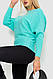 Кофта жіноча однотонна, колір м'ятний, 244R2034, фото 3