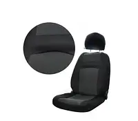 Чехлы салона автомобиля универсальные (передние сидения) Черные LUX "Авто Світ"