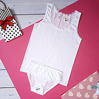 Комплект нижнего белья для девочки донелла Donella от 6 до 7 лет набор белые трусы майки детские цена за 1шт