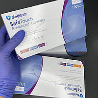 Перчатки Нитриловые Medicom SafeTouch Advanced Lavender, лавандовые (100 шт) XS S