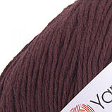 Yarnart BOUQUET UNICOLOR (Ярнарт Букет Уніколор) № 3209 коричневий (Пряжа бавовна, нитки для в'язання), фото 3