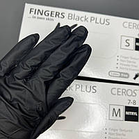 Перчатки нитриловые CEROS Fingers® Black PLUS плотность 5.5 г