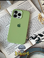 Чехол с закрытым низом на Айфон 15 Про Макс Мятный / Silicone Case для iPhone 15 Pro Max Mint